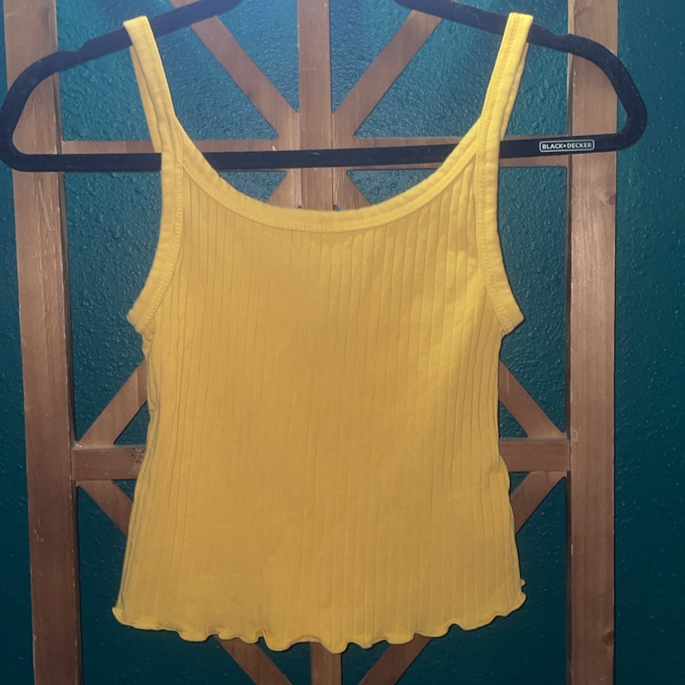 Old Navy Mustard Ribbed Sleeveless Camisole